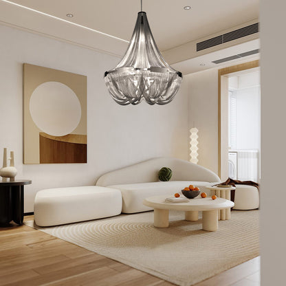 Tassel Aluminum Chain Traditional Metal Chandelier