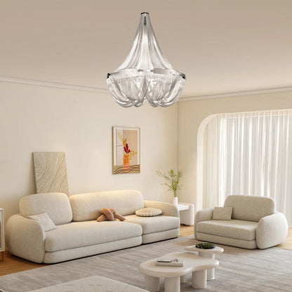 Tassel Aluminum Chain Traditional Metal Chandelier