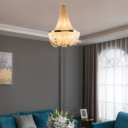 Tassel Aluminum Chain Traditional Metal Chandelier