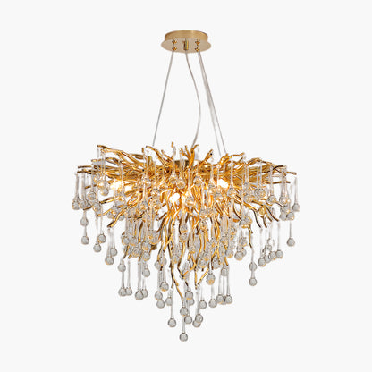 Teardrop Art Deco Crystal Chandelier