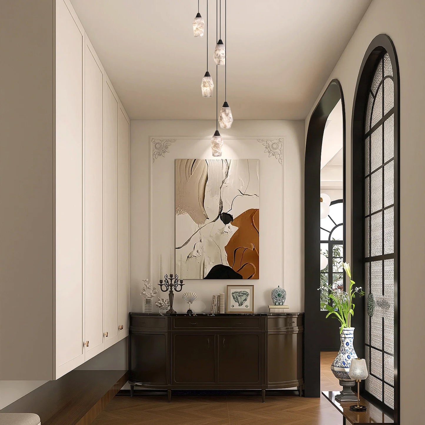 TEN MA DO Contemporary Brass Pendant Lamp