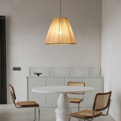 Textile Taper Contemporary Metal Pendant Lamp