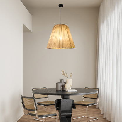 Textile Taper Contemporary Metal Pendant Lamp