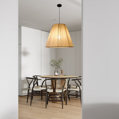 Textile Taper Contemporary Metal Pendant Lamp