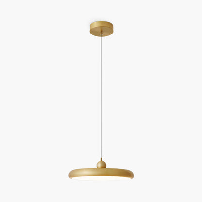 Thin Disc Modern Brass Pendant Lamp