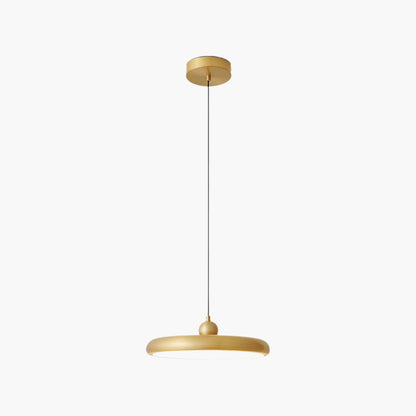 Thin Disc Modern Brass Pendant Lamp