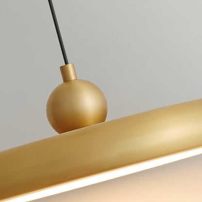 Thin Disc Modern Brass Pendant Lamp