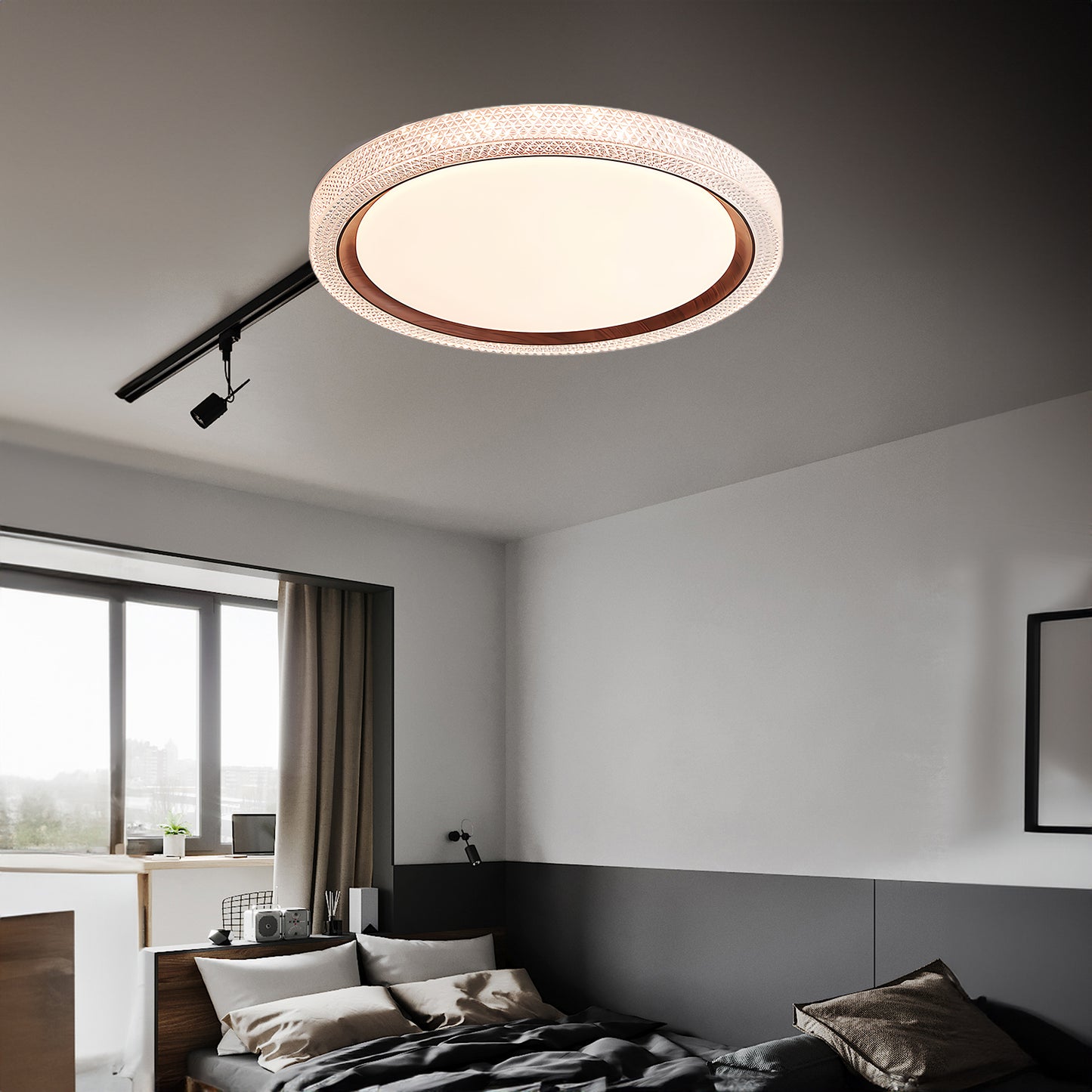 Thin Round Modern Metal Ceiling Lamp