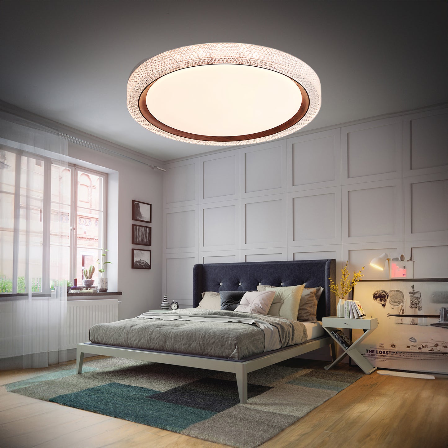 Thin Round Modern Metal Ceiling Lamp