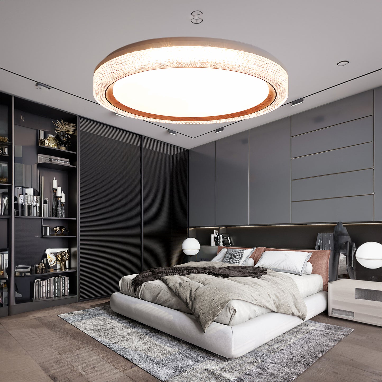 Thin Round Modern Metal Ceiling Lamp