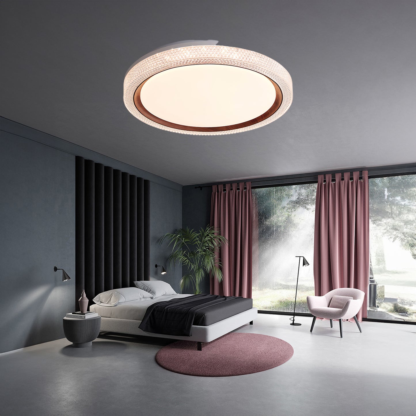 Thin Round Modern Metal Ceiling Lamp