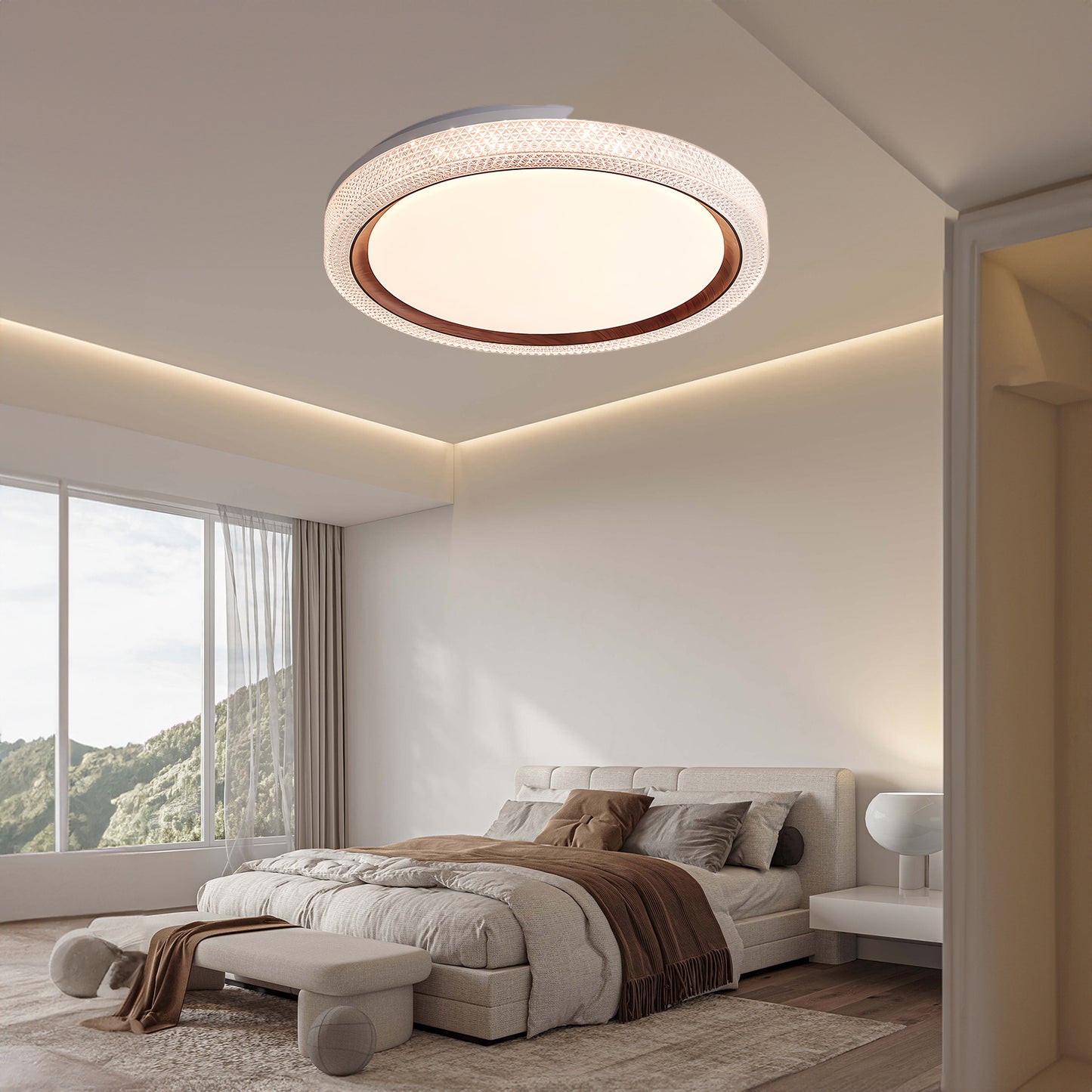 Thin Round Modern Metal Ceiling Lamp