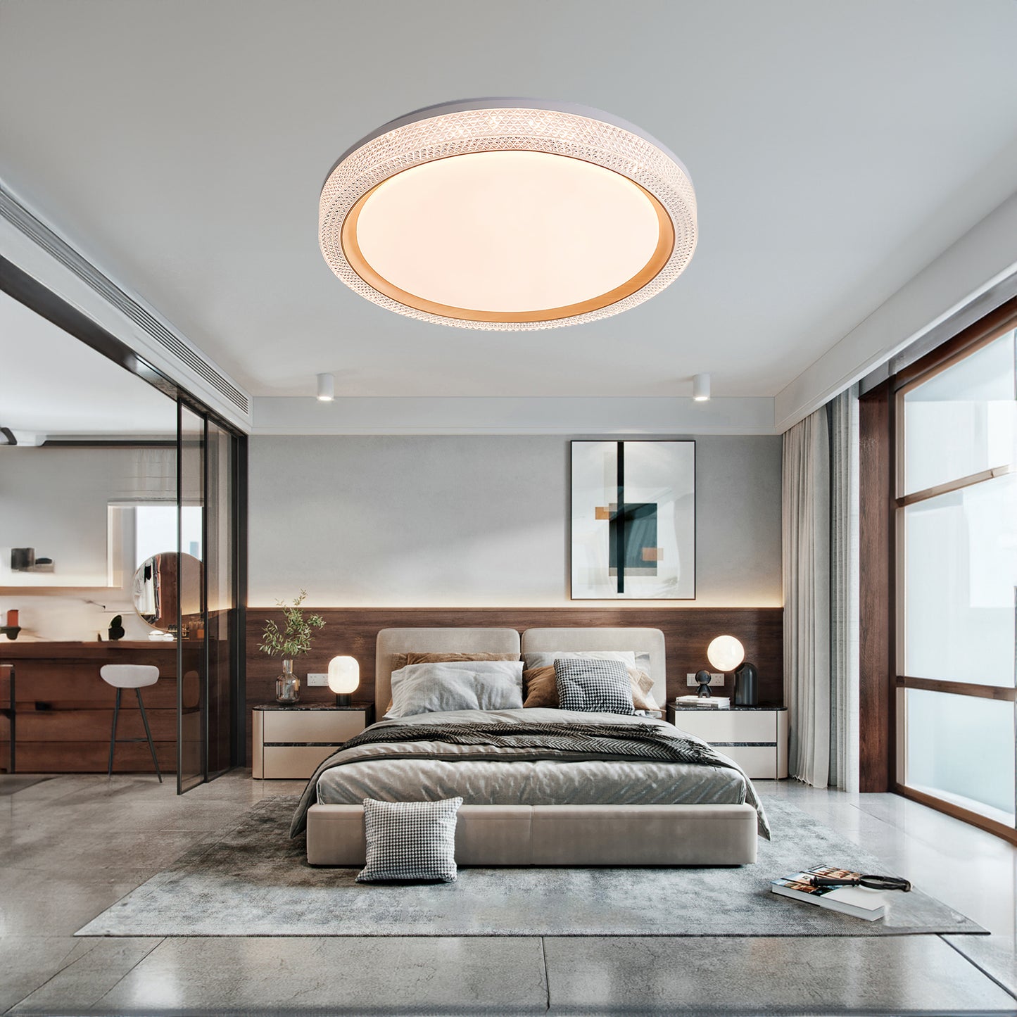 Thin Round Modern Metal Ceiling Lamp