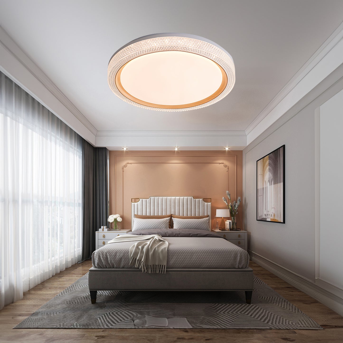 Thin Round Modern Metal Ceiling Lamp