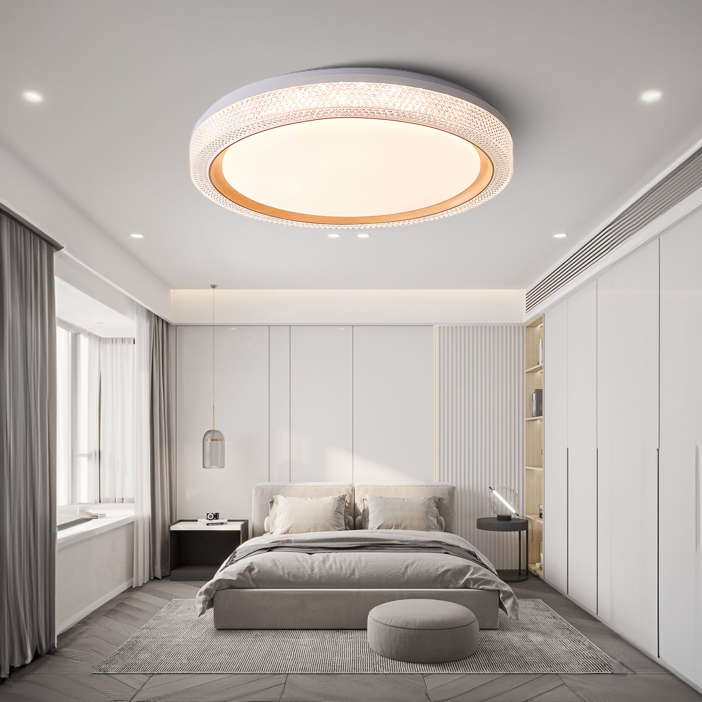 Thin Round Modern Metal Ceiling Lamp