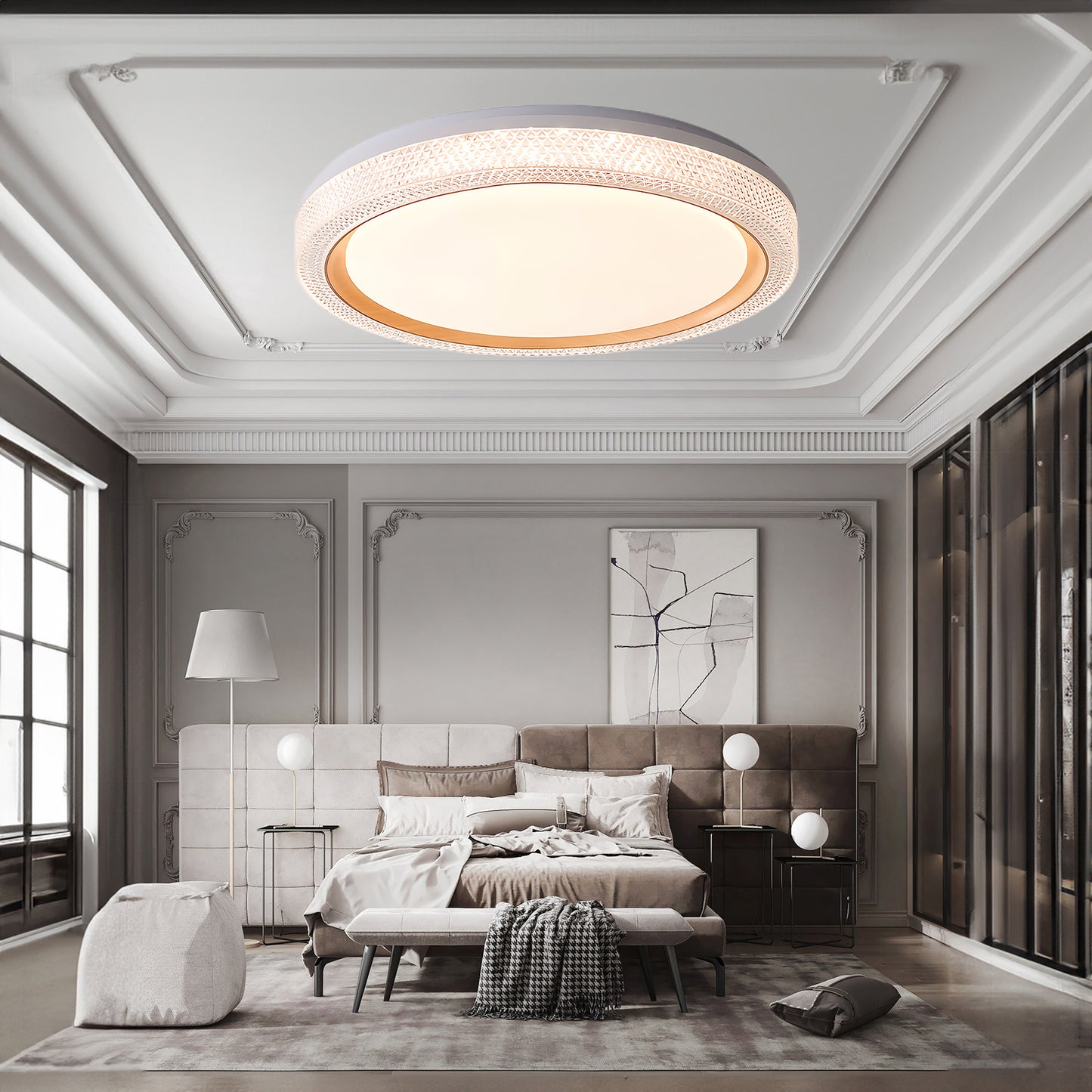 Thin Round Modern Metal Ceiling Lamp