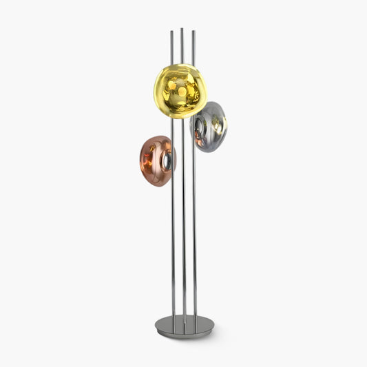 Three Lava Modern Crystal Floor Lamp