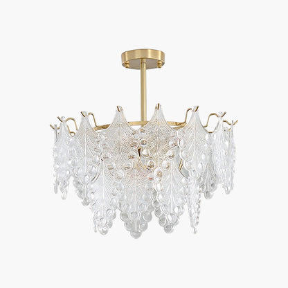 Tiered Carved Modern Crystal Chandelier