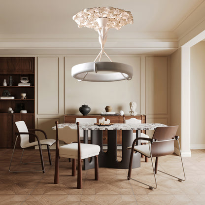 Tinsley Plaster Minimalist Metal Chandelier