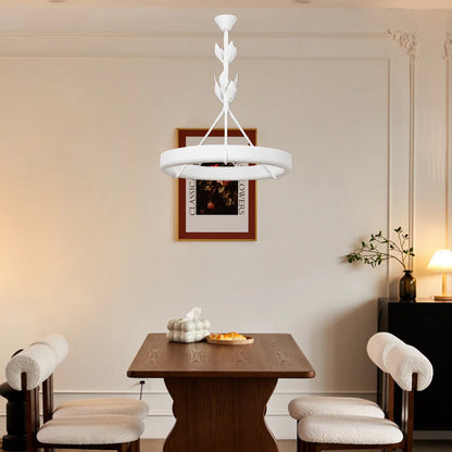 Tinsley Plaster Minimalist Metal Chandelier