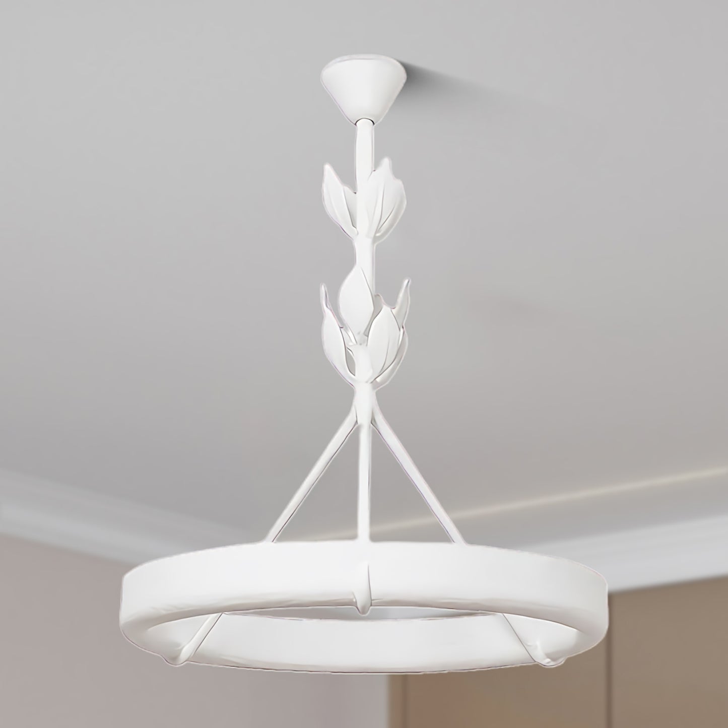 Tinsley Plaster Minimalist Metal Chandelier