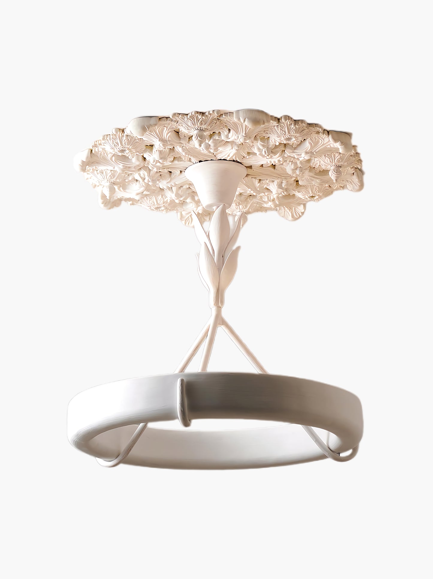 Tinsley Plaster Minimalist Metal Chandelier