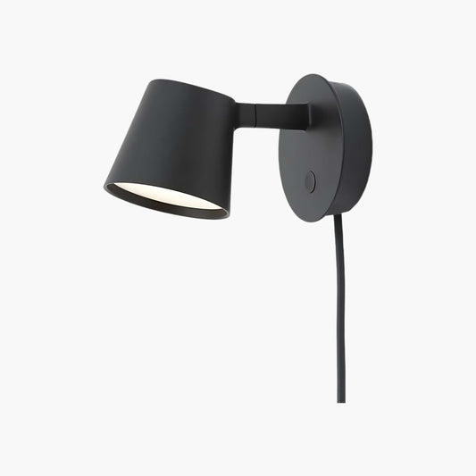 Tip Plug-In Minimalist Aluminum Wall Lamp