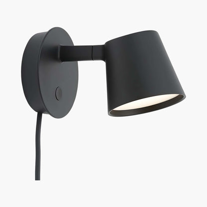 Tip Plug-In Minimalist Aluminum Wall Lamp