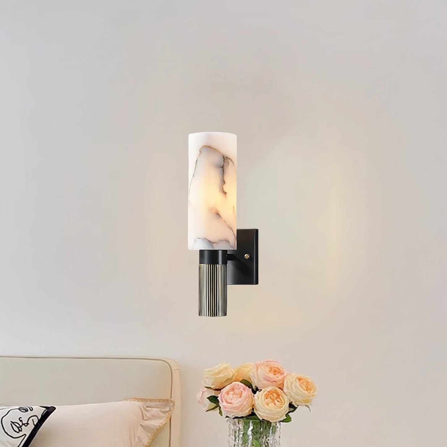 Torch Alabaster Sconce