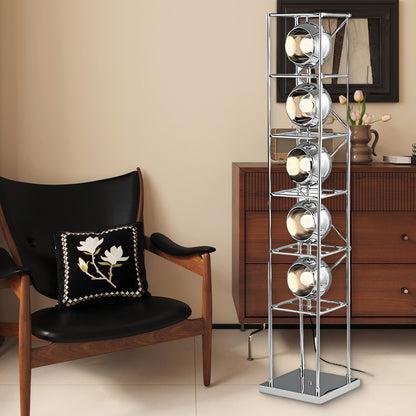 Tower of Spheres Modern Crystal Floor Lamp