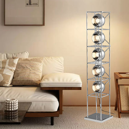 Tower of Spheres Modern Crystal Floor Lamp