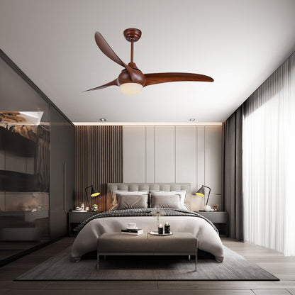 Traditional Contemporary Wood Ceiling Fan Light