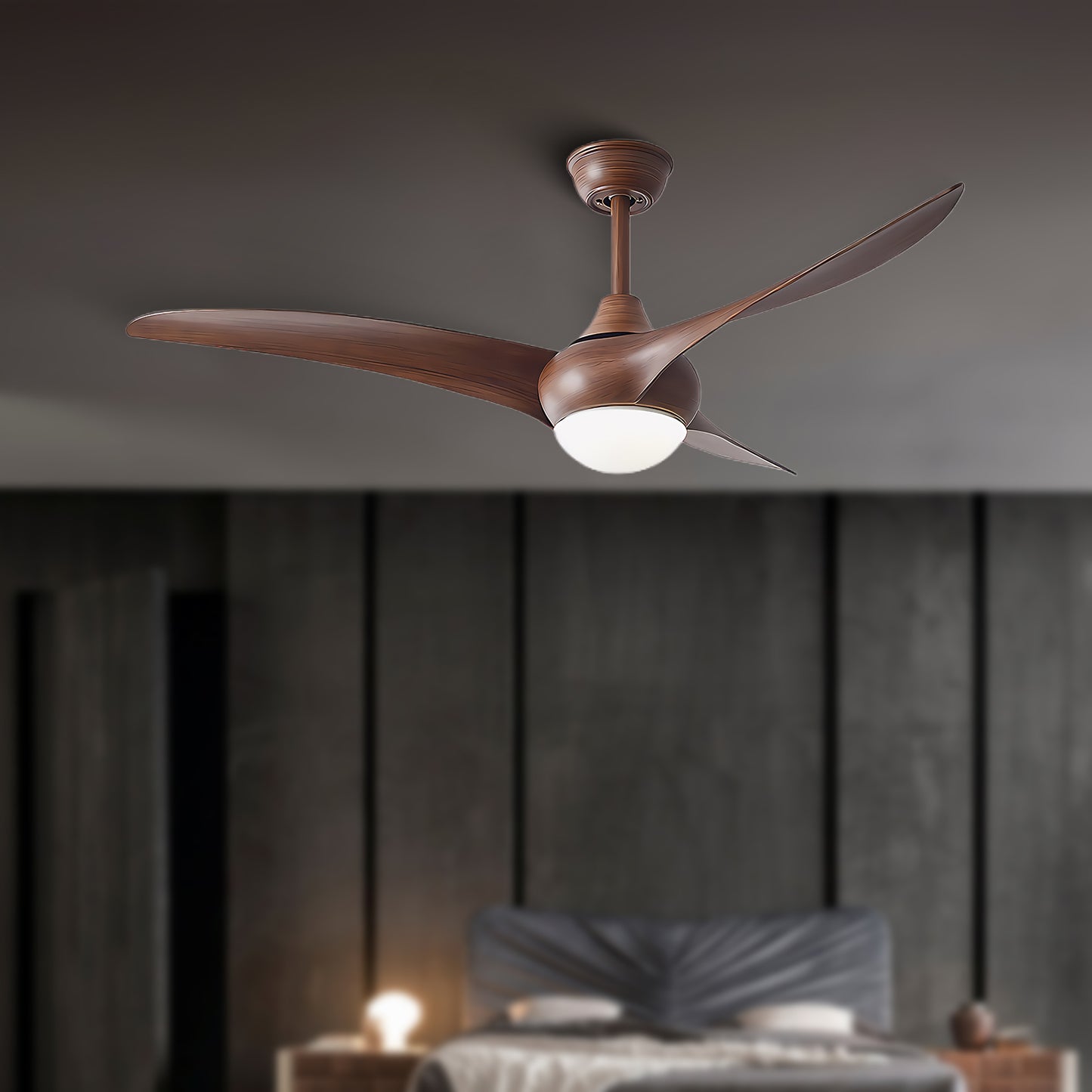 Traditional Contemporary Wood Ceiling Fan Light