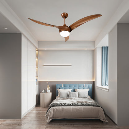 Traditional Contemporary Wood Ceiling Fan Light