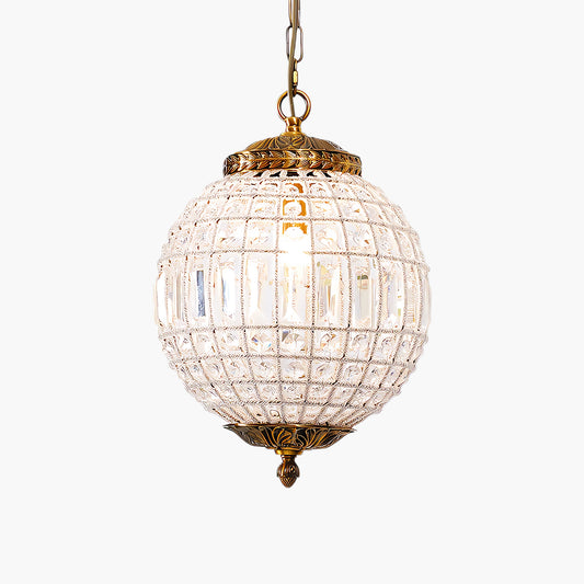 Gold Globe Traditional Metal Chandelier