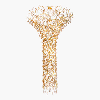 Tree Branch Staircase Luxury Brass Chandelier