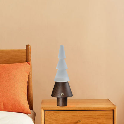 Tree Built-in Battery Art Deco Wood Table Lamp