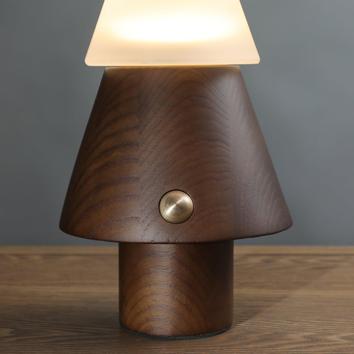 Tree Built-in Battery Art Deco Wood Table Lamp