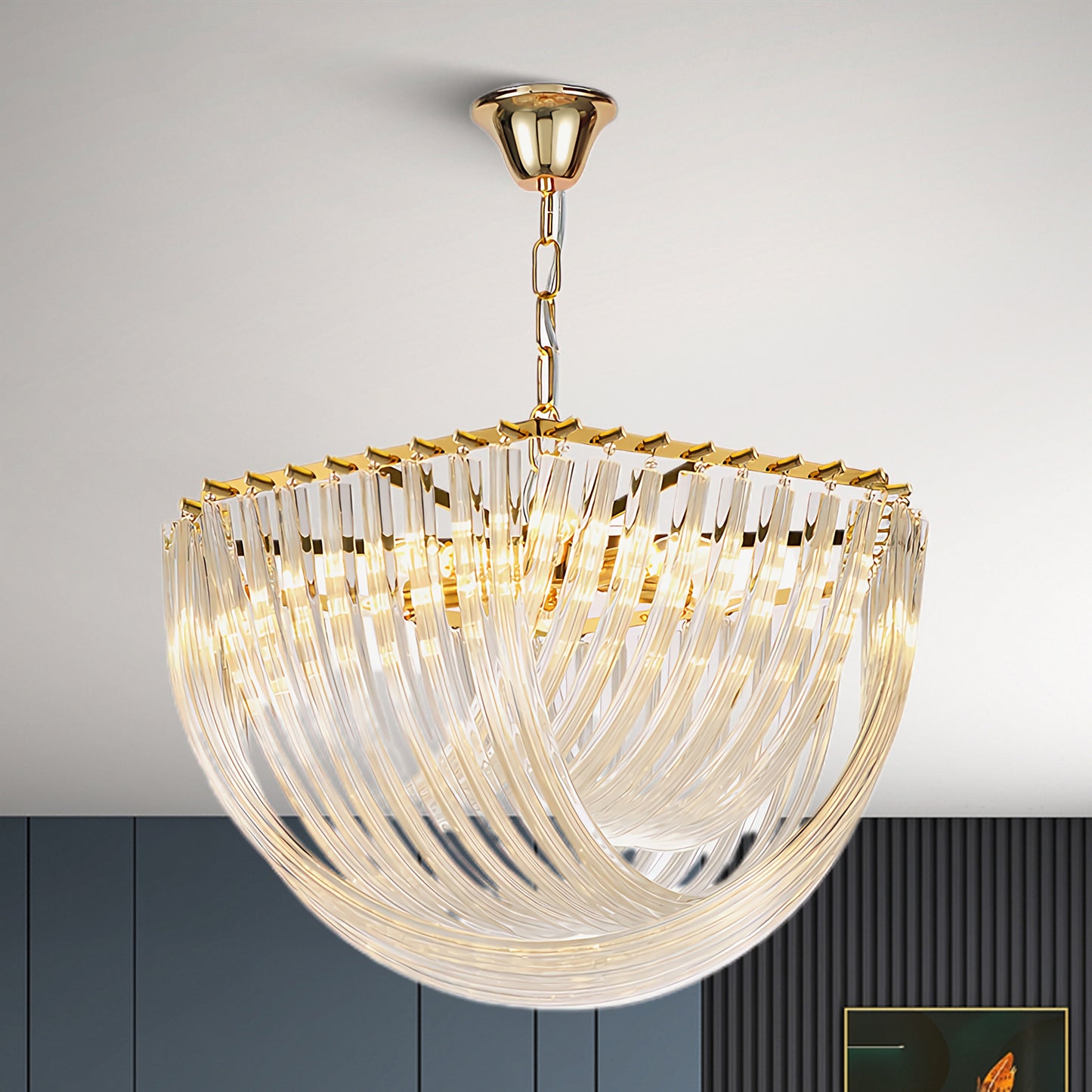 Trevi Murano Mid-century Crystal Chandelier