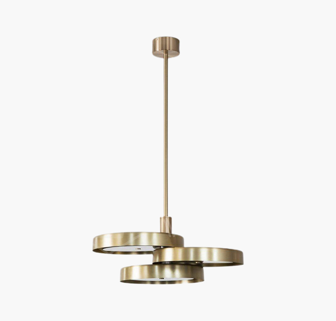 Triarc Art Deco Brass Pendant Light