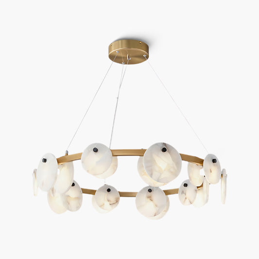 Trinidad Alabaster Classic Brass Chandelier