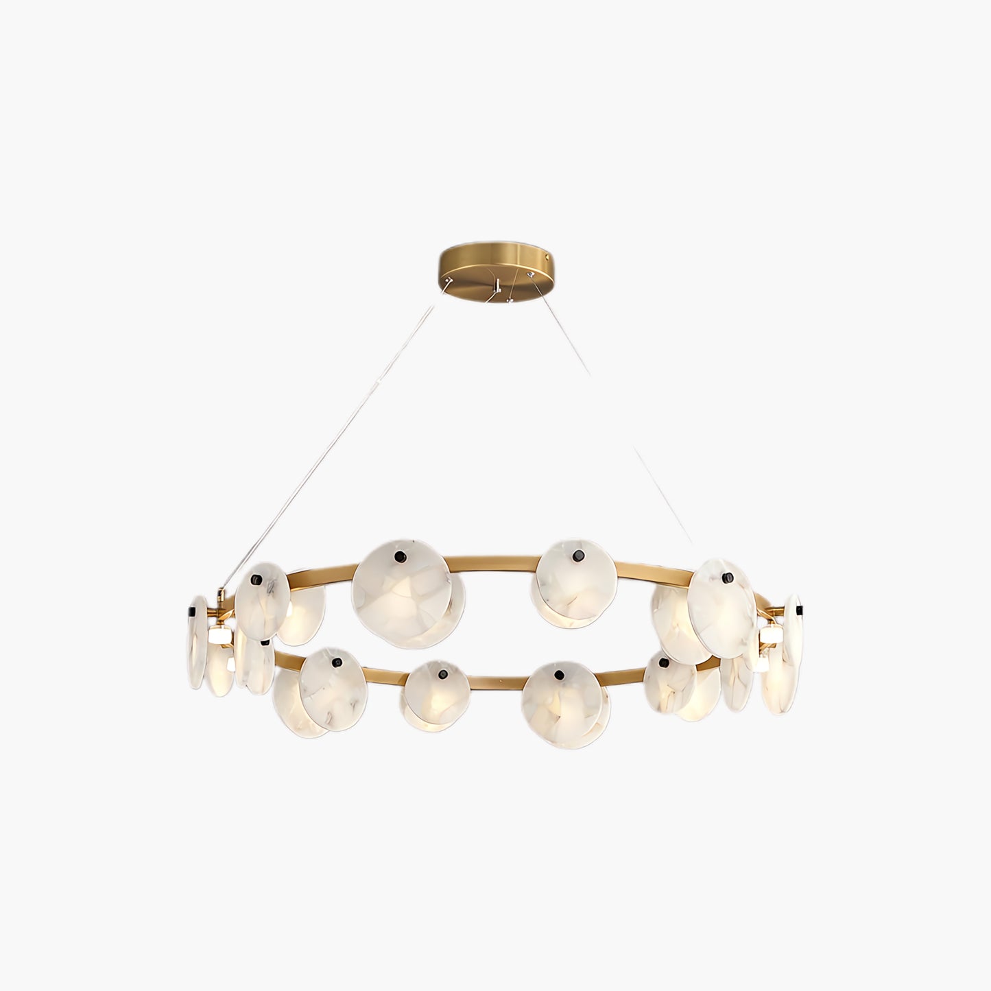 Trinidad Alabaster Classic Brass Chandelier