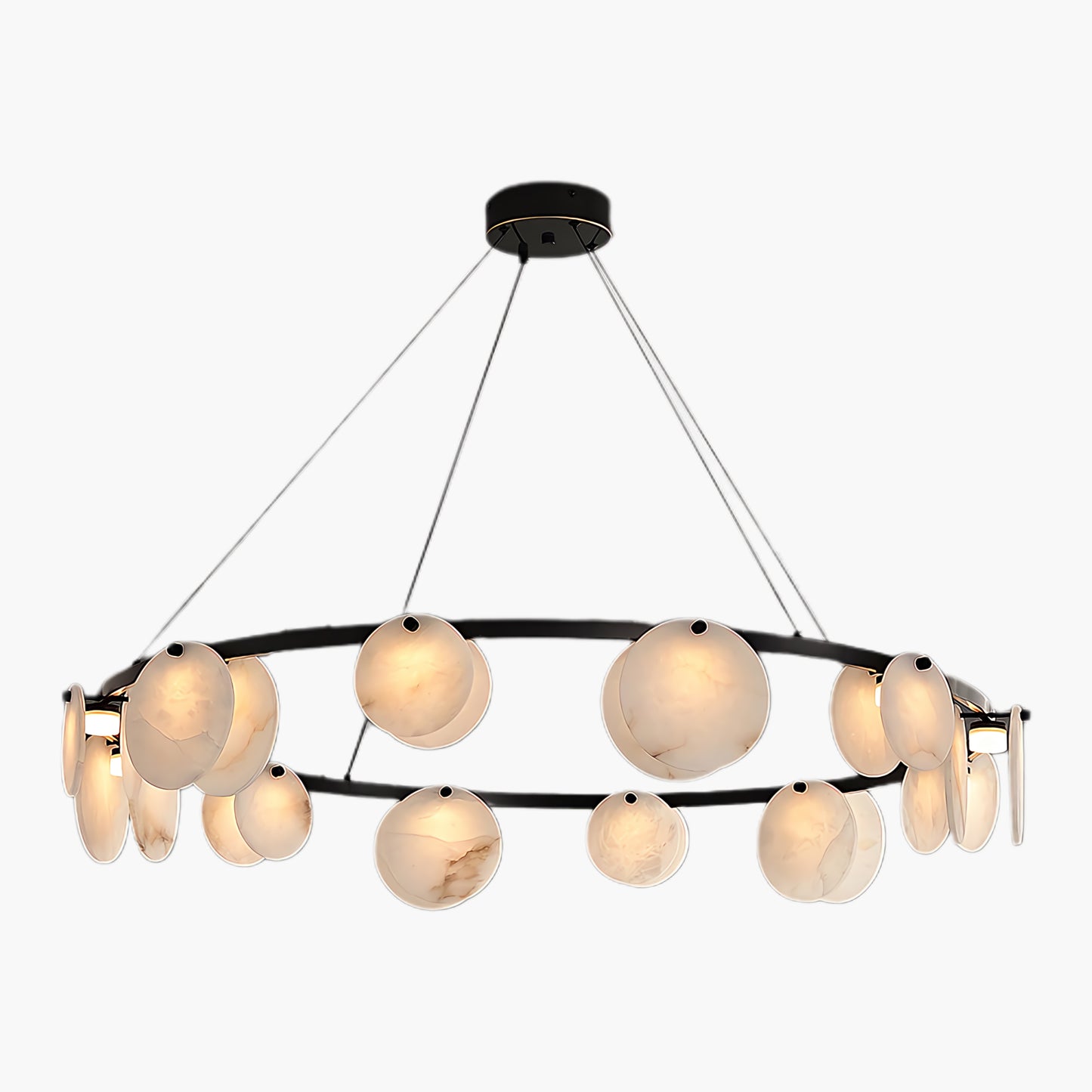 Trinidad Alabaster Classic Brass Chandelier