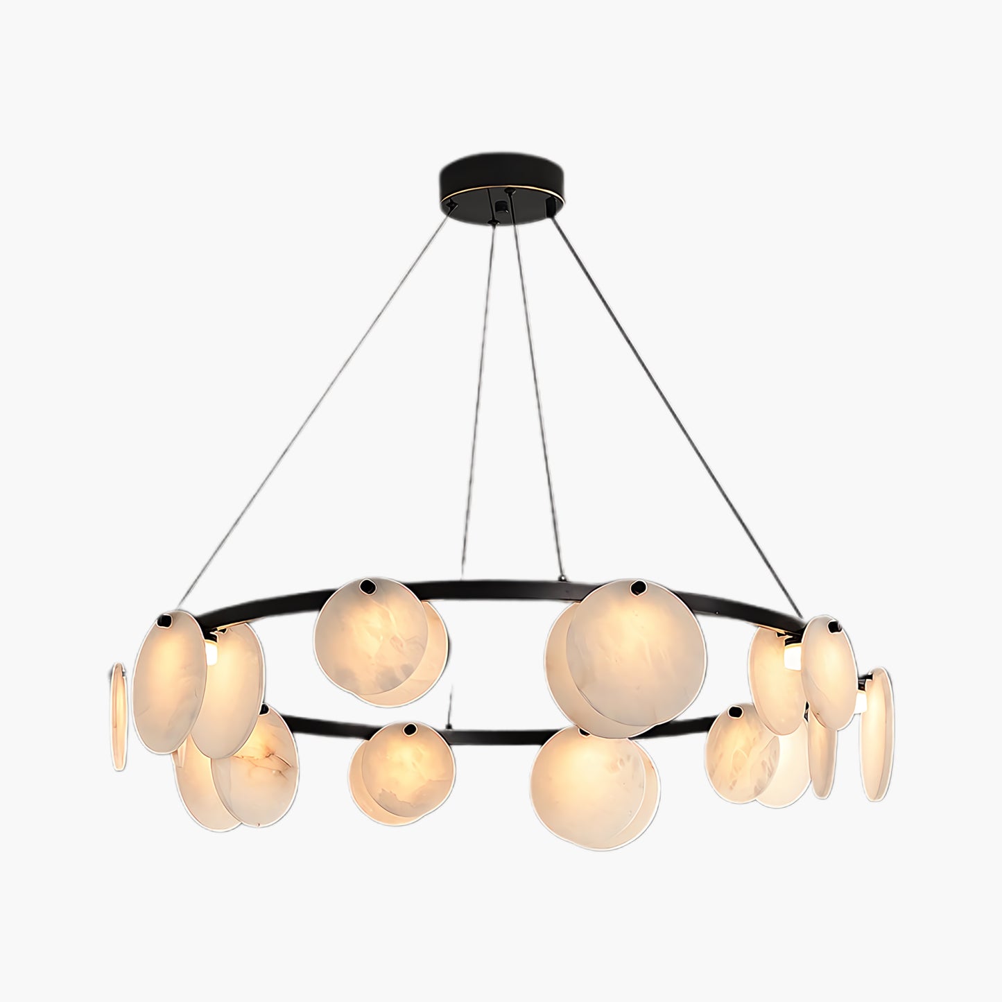 Trinidad Alabaster Classic Brass Chandelier