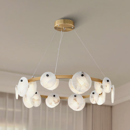 Trinidad Alabaster Classic Brass Chandelier