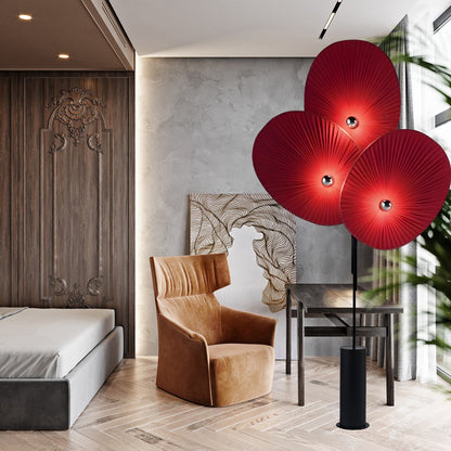 Triple Floral Modern Material Floor Lamp