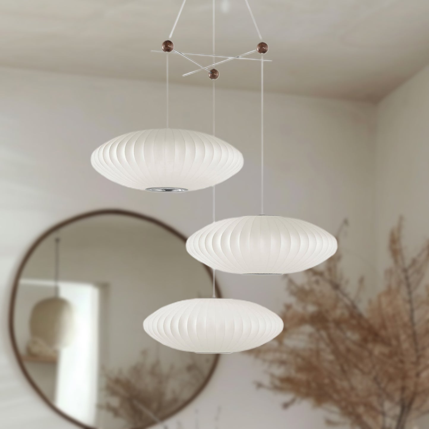 Triple Pear Bubble Modern Metal Pendant Lamp