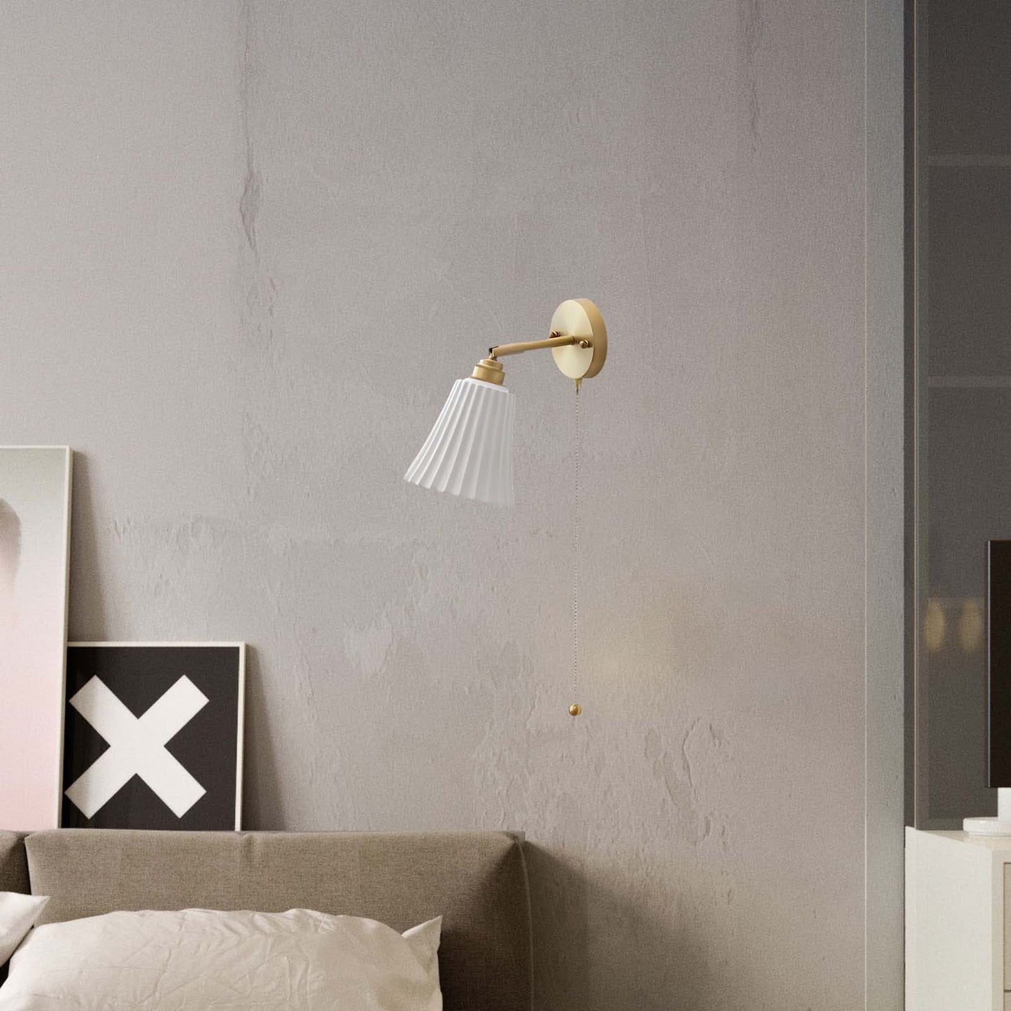 Trumpet Modern Ceramic Wall Light