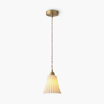 Trumpet Traditional Ceramic Pendant Light