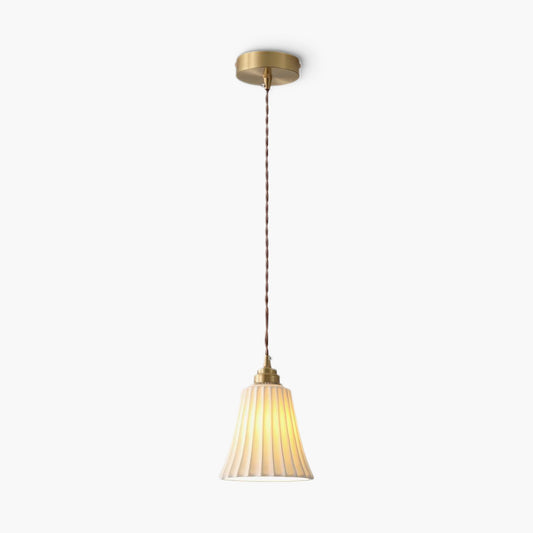 Trumpet Traditional Ceramic Pendant Light